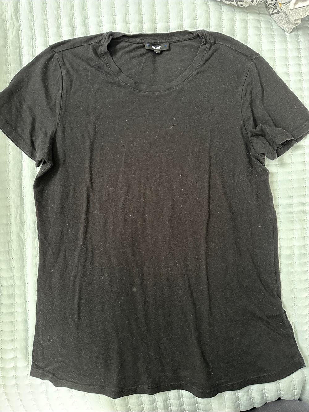 PAIGE Black Short Sleeve Crewneck Tee
